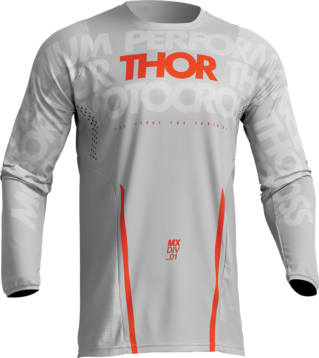 Thor Pulse Mono Jersey - Gray/Orange - Medium 2910-7110 - Cycle City Outdoors