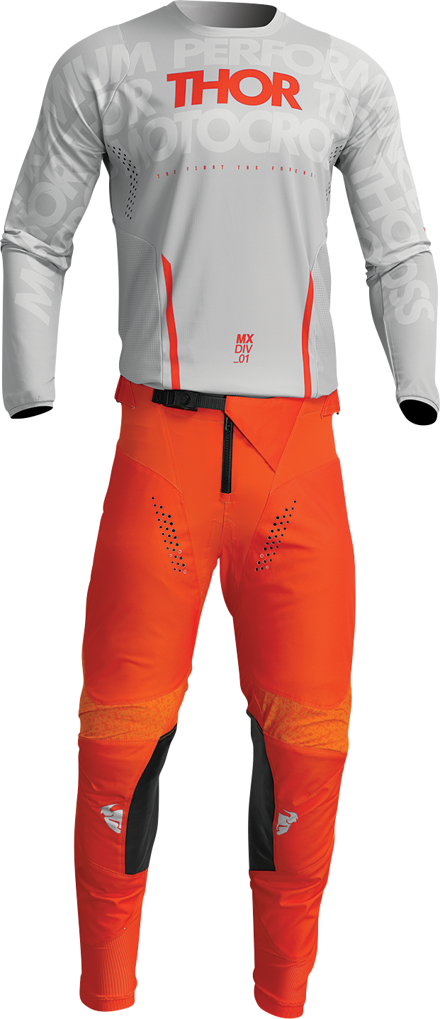 Thor Pulse Mono Jersey - Gray/Orange - Medium 2910-7110 - Cycle City Outdoors