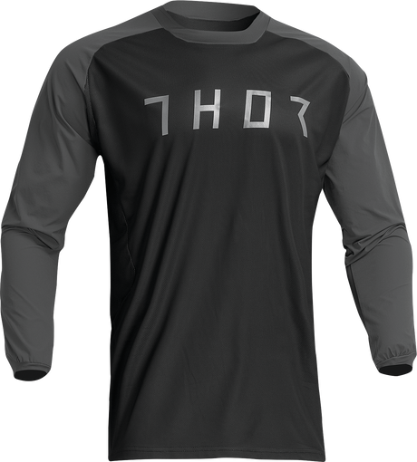 Thor Terrain Jersey - Black/Charcoal - Large 2910-7162 - Cycle City Outdoors