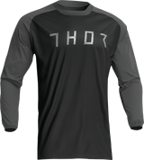 Thor Terrain Jersey - Black/Charcoal - Small 2910-7160 - Cycle City Outdoors
