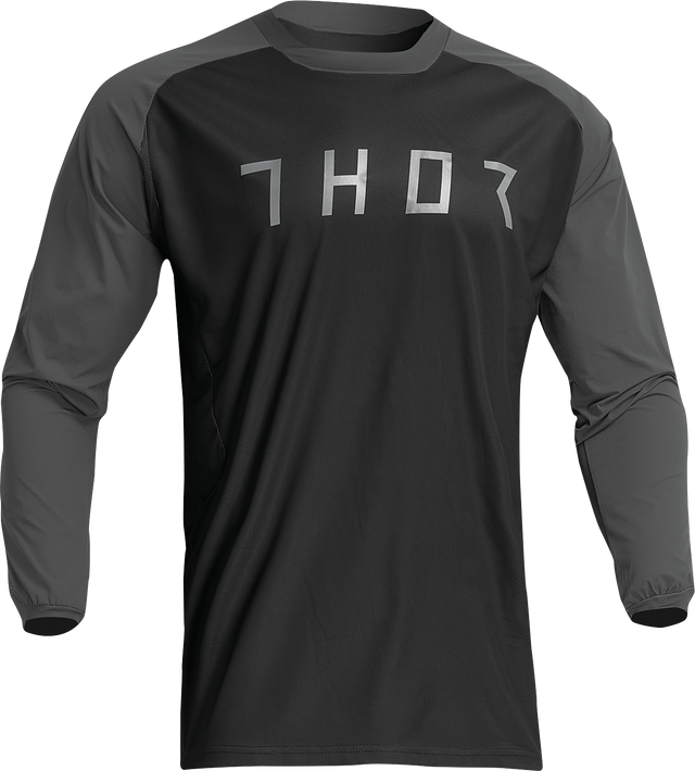 Thor Terrain Jersey - Black/Charcoal - Small 2910-7160 - Cycle City Outdoors