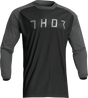 Thor Terrain Jersey - Black/Charcoal - Small 2910-7160 - Cycle City Outdoors