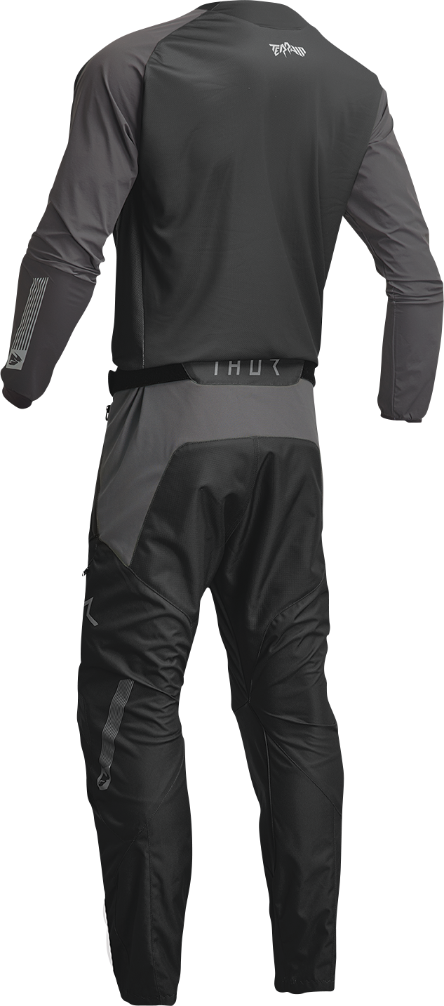 Thor Terrain Jersey - Black/Charcoal - Small 2910-7160 - Cycle City Outdoors