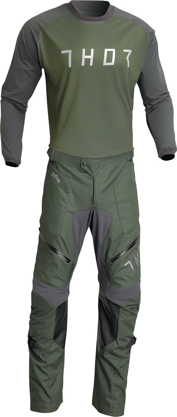 Thor Terrain Jersey - Army/Charcoal - 3XL 2910-7171 - Cycle City Outdoors