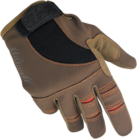 BILTWELL Moto Gloves - Brown/Orange - Medium 1501-0206-003