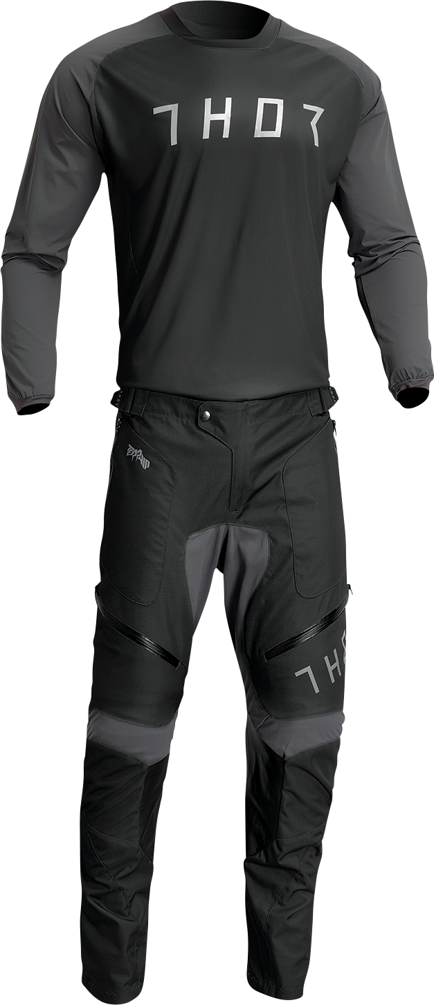 Thor Terrain Jersey - Black/Charcoal - Small 2910-7160 - Cycle City Outdoors