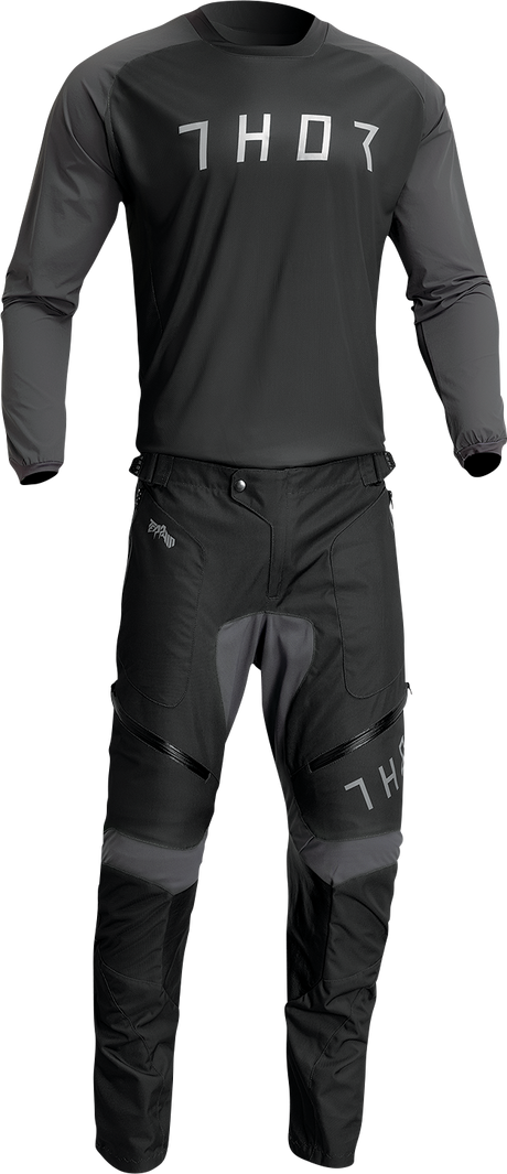 Thor Terrain Jersey - Black/Charcoal - Small 2910-7160 - Cycle City Outdoors
