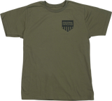 MOOSE RACING Youth Salute T-Shirt - Olive - Large 3032-3696