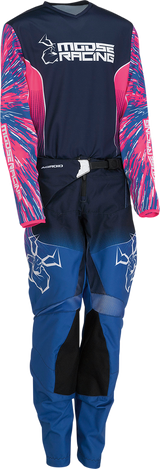 MOOSE RACING Youth Agroid Pants - Pink/Blue - 20 2903-2262 - Cycle City Outdoors
