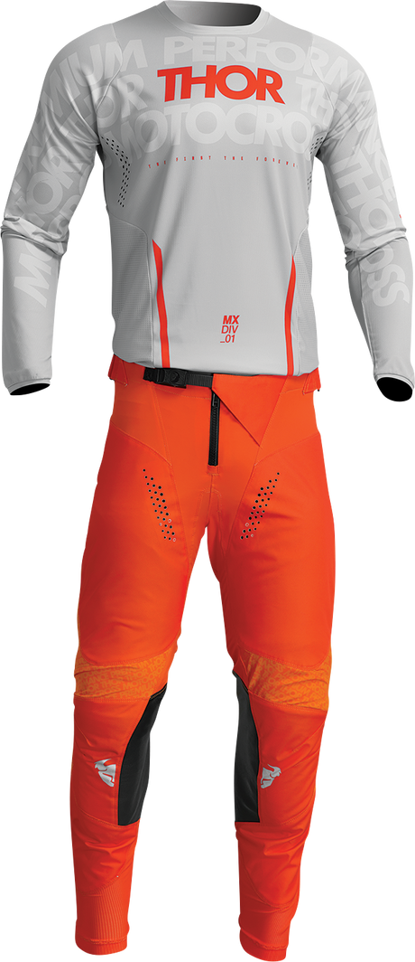 Thor Pulse Mono Jersey - Gray/Orange - XL 2910-7112 - Cycle City Outdoors