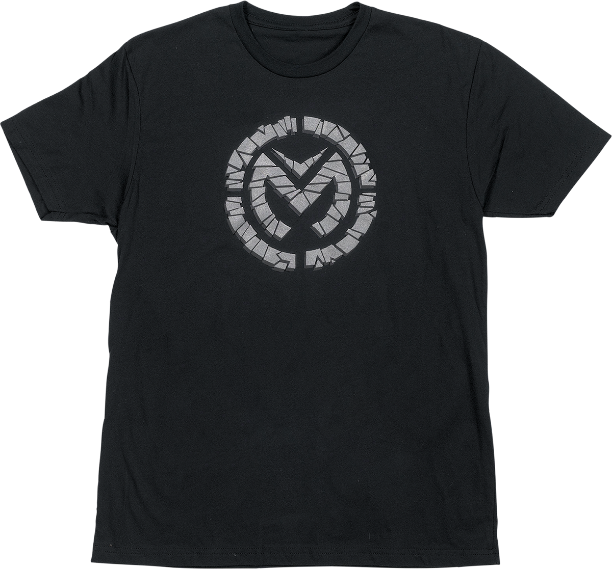 MOOSE RACING Fractured T-Shirt - Black/Silver - Large 3030-22755