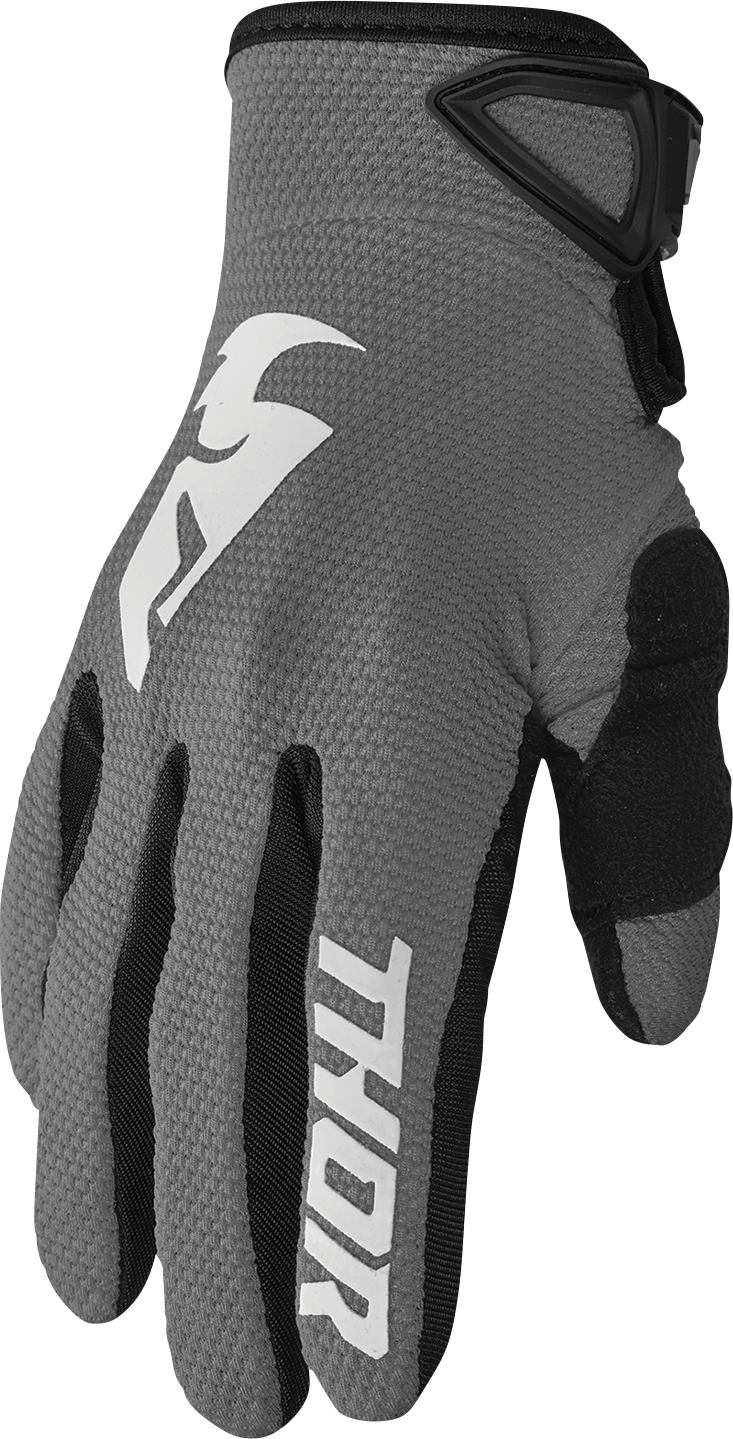 Thor Sector Gloves - Gray/White - Large 3330-7276 - Cycle City Outdoors