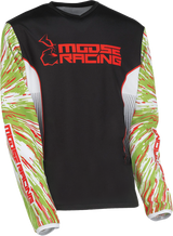 MOOSE RACING Youth Agroid Jersey - Green/Red/Black - XL 2912-2270 - Cycle City Outdoors