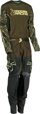 MOOSE RACING Youth Agroid Jersey - Olive/Tan - Medium 2912-2278 - Cycle City Outdoors