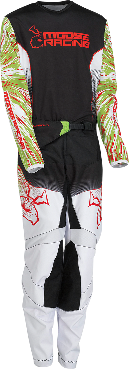 MOOSE RACING Youth Agroid Jersey - Green/Red/Black - XS 2912-2266 - Cycle City Outdoors