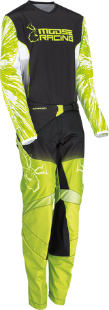MOOSE RACING Youth Agroid Jersey - Hi-Vis/Black - Large 2912-2274 - Cycle City Outdoors