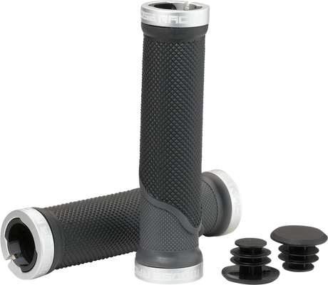 MOOSE RACING Mountain Bike Lock-On Grips - Black/Gray - 130 mm PRO-627EP - Cycle City Outdoors