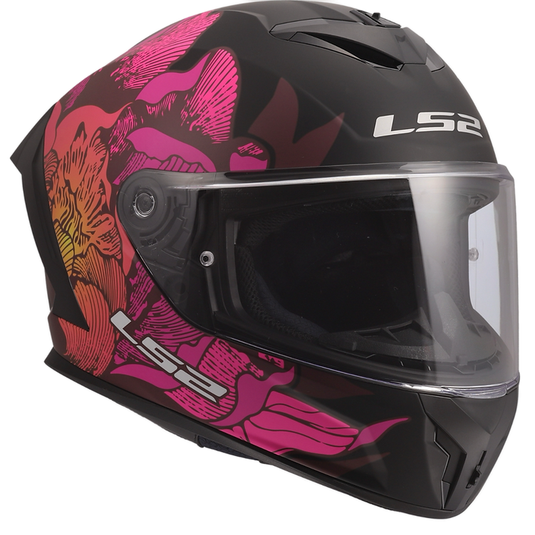 LS2 Rapid III Motorcycle Helmet Poppies