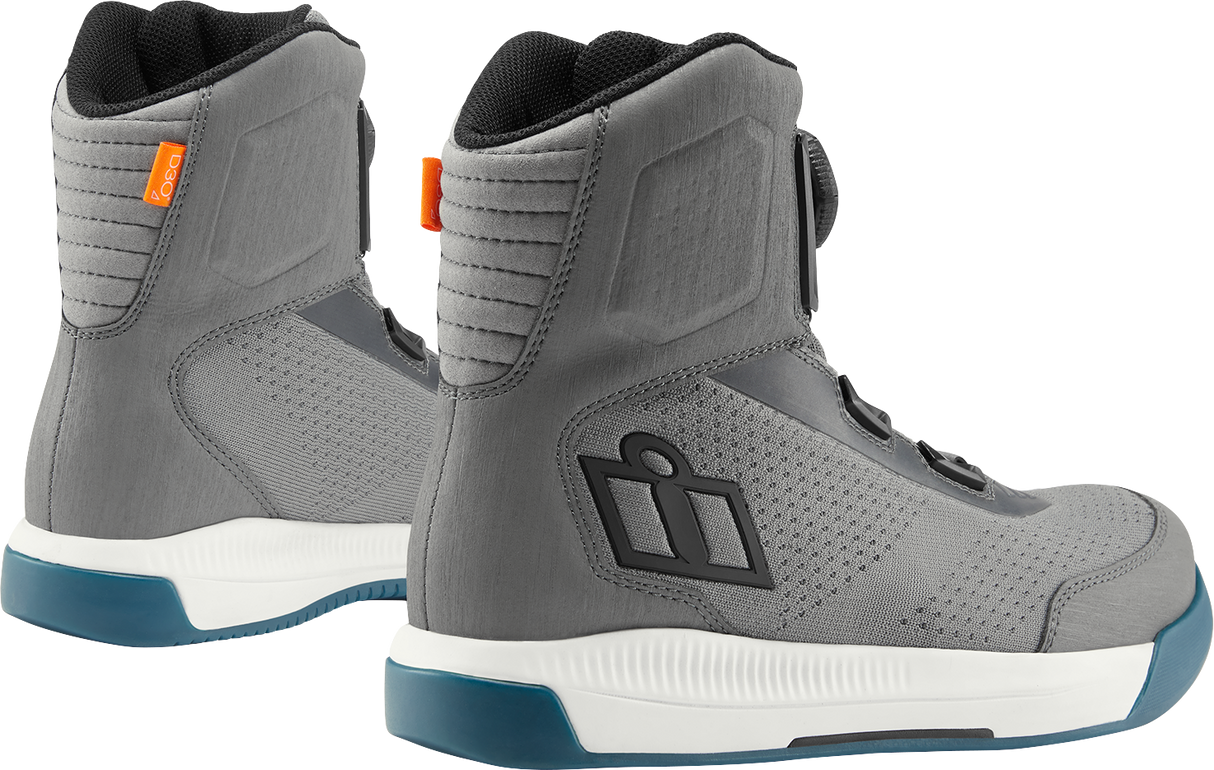 ICON Overlord™ Vented CE Boots - Gray - Size 10 3403-1273