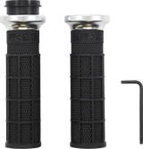 ODI Grips - Hart Luck - TBW - Black/Silver V31HTW-BB-S
