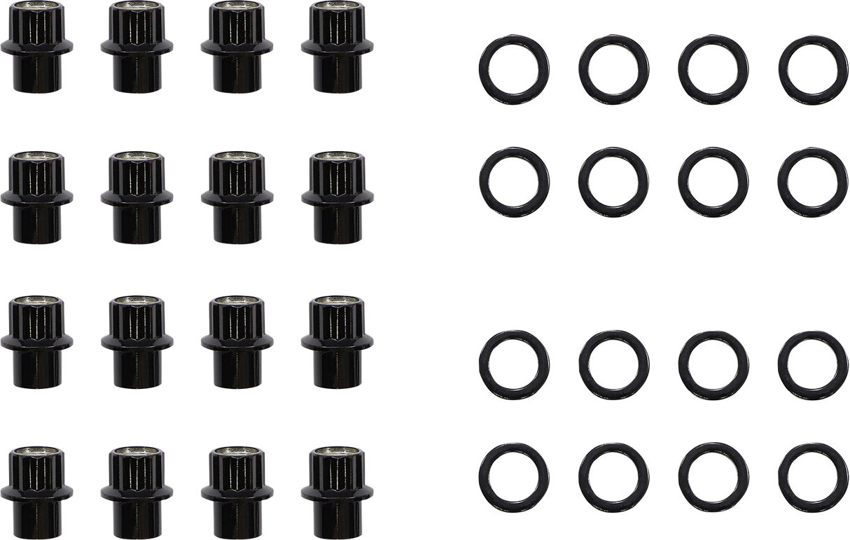 MOOSE UTILITY Lug Nut - Carbon Fiber Wheel - Steel - 12 mm x 1.25" LNBOET12125ASKT