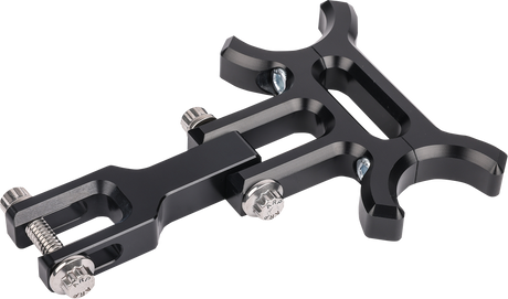 THRASHIN SUPPLY CO. Holeshot riser gauge relocation mounting bracket - Black TSC-2215