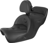 SADDLEMEN RoadSofa* Seat - with Backrest - Pillow Top - Black - Heated - GL1500 '88-'00 H88-07-181BRHCT