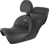 SADDLEMEN Heated Roadsofa* Seat - Carbon Fiber - Includes Backrest - Black H88-07-185BRHCT