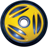 PARTS UNLIMITED Idler Wheel with Bearing 6205-2RS - Yellow - Group 10 - 165 mm OD x 1" ID R0165G-2 401A