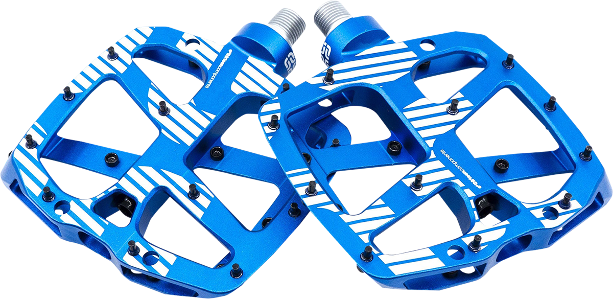 E*THIRTEEN Plus Pedals - Flat - Aluminum - Blue PD2UPA-102