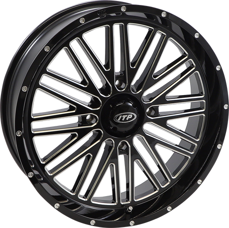 ITP Wheel - Momentum - Front/Rear - Black/Milled - 24x6.5 - 4/137 - 4+2.5 (+10 mm) 2422786731B