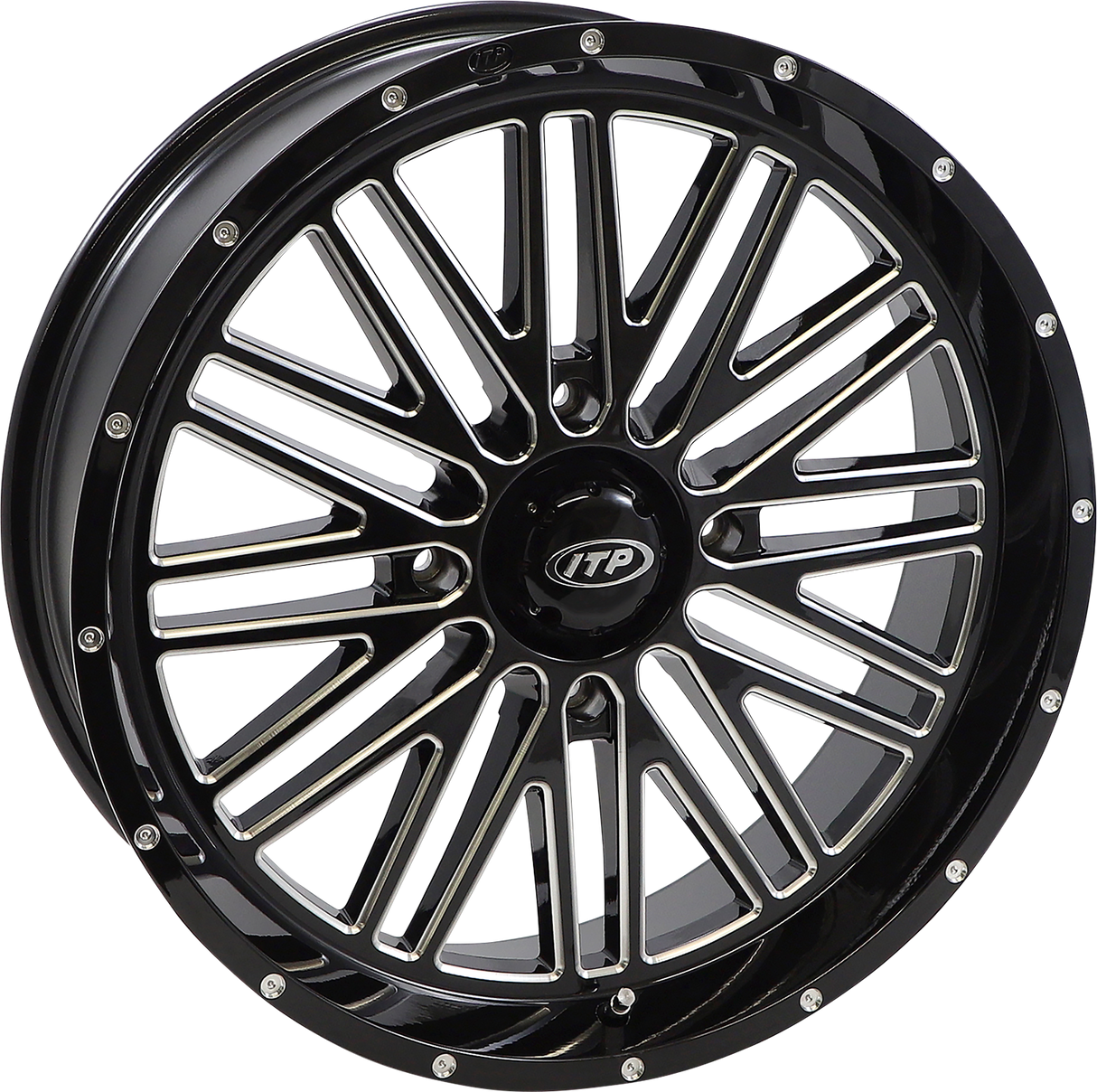 ITP Wheel - Momentum - Front/Rear - Black/Milled - 22x6.5 - 4/137 - 4+2.5 (+10 mm) 2222784731B