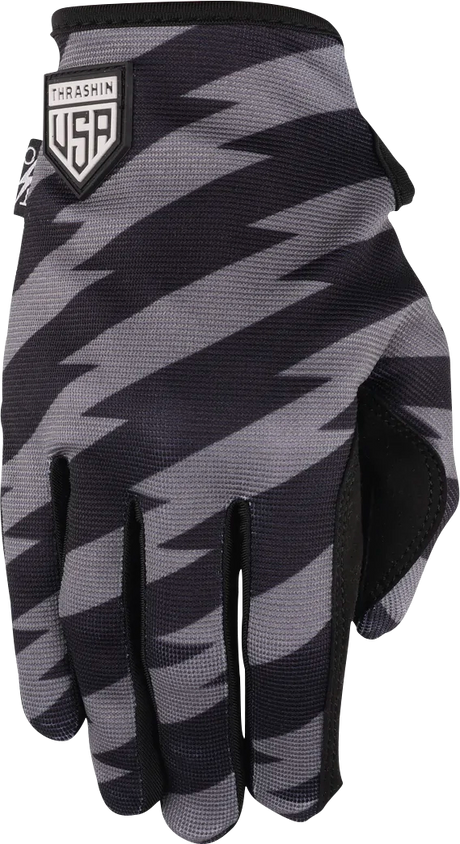 THRASHIN SUPPLY CO. Stars & Bolts Stealth Gloves - Black/Gray - 2XL SV1-13-12