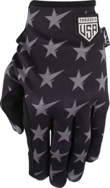 THRASHIN SUPPLY CO. Stars & Bolts Stealth Gloves - Black/Gray - XL SV1-13-11