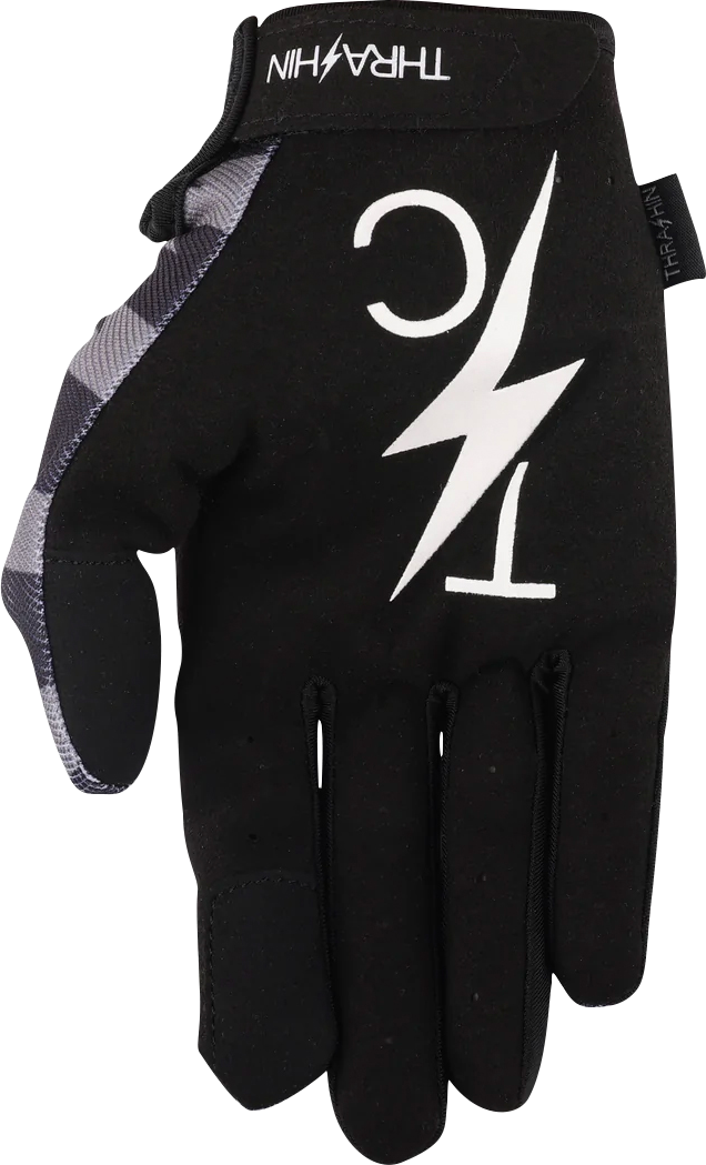 THRASHIN SUPPLY CO. Stars & Bolts Stealth Gloves - Black/Gray - XL SV1-13-11