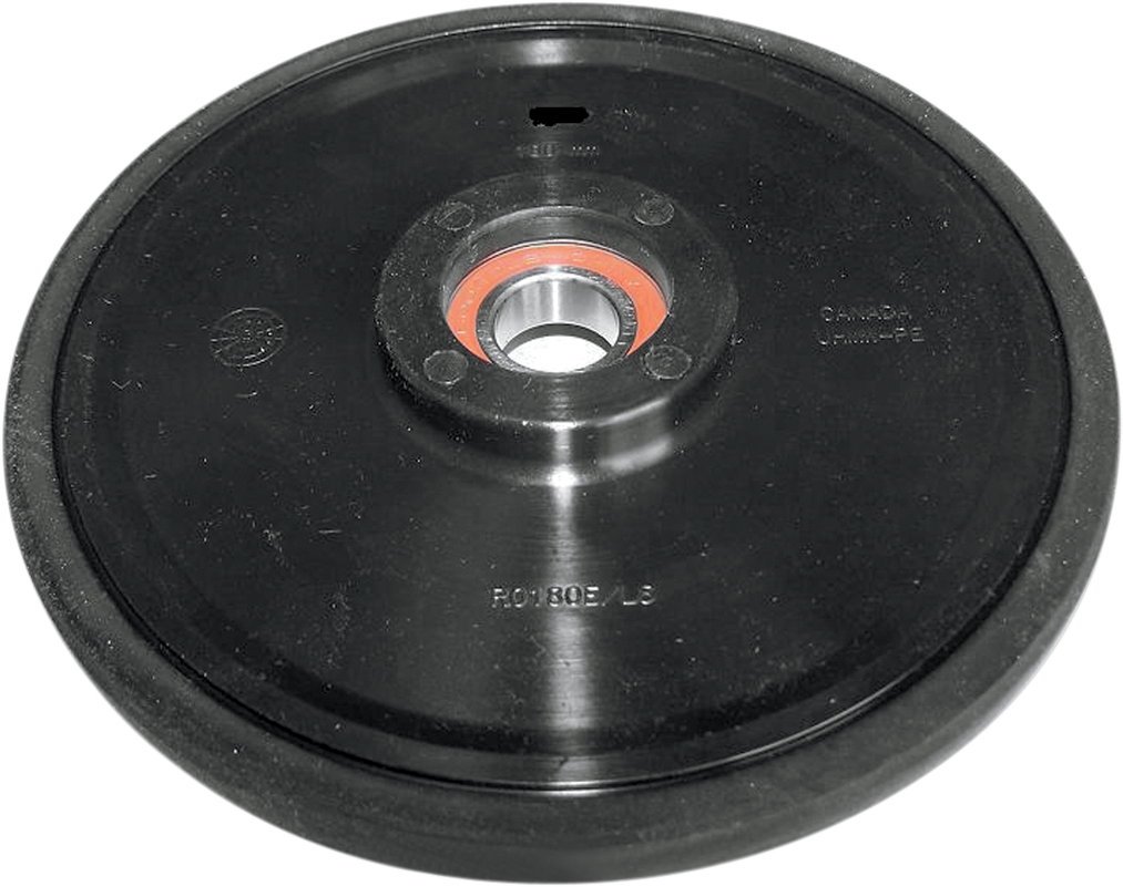 PARTS UNLIMITED Idler Wheel with 6004-2RS Bearing - Black - 180 mm OD x 20 mm ID R0180R-2-001A