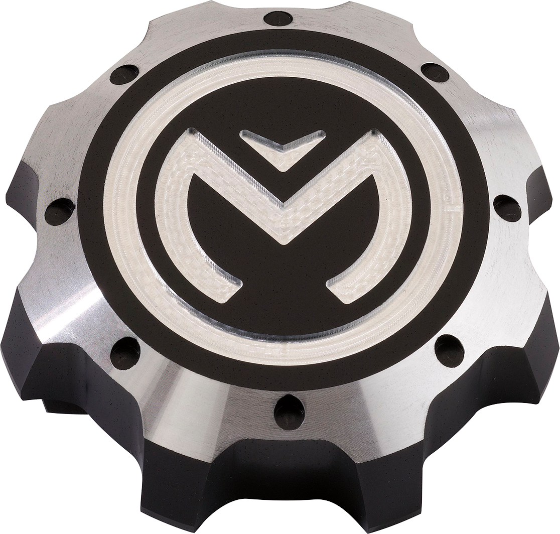 MOOSE RACING Gas Cap - Silver/Black - Polaris 100-4108-PU - Cycle City Outdoors