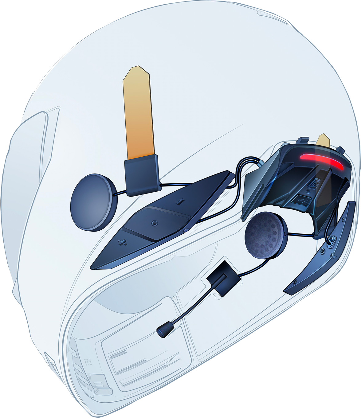 Icon In-Helmet Communicator - Black 4402-0910
