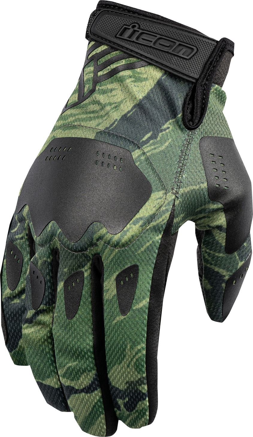 ICON Hooligan™ Tiger's Blood Gloves - Green - Large 3301-4625