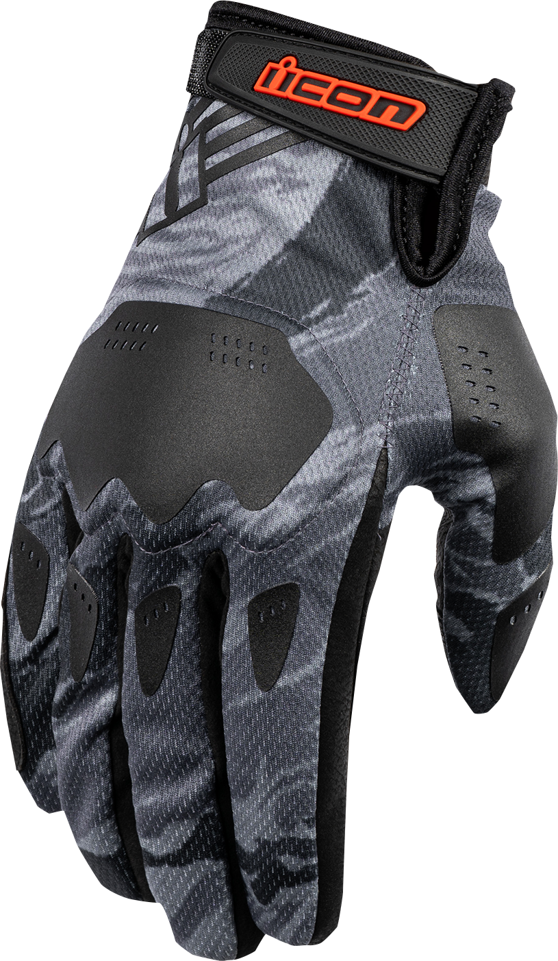 ICON Hooligan™ Tiger's Blood Gloves - Gray - Large 3301-4631