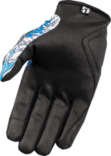 ICON Hooligan™ Dino Fury Gloves - Blue - Medium 3301-4636