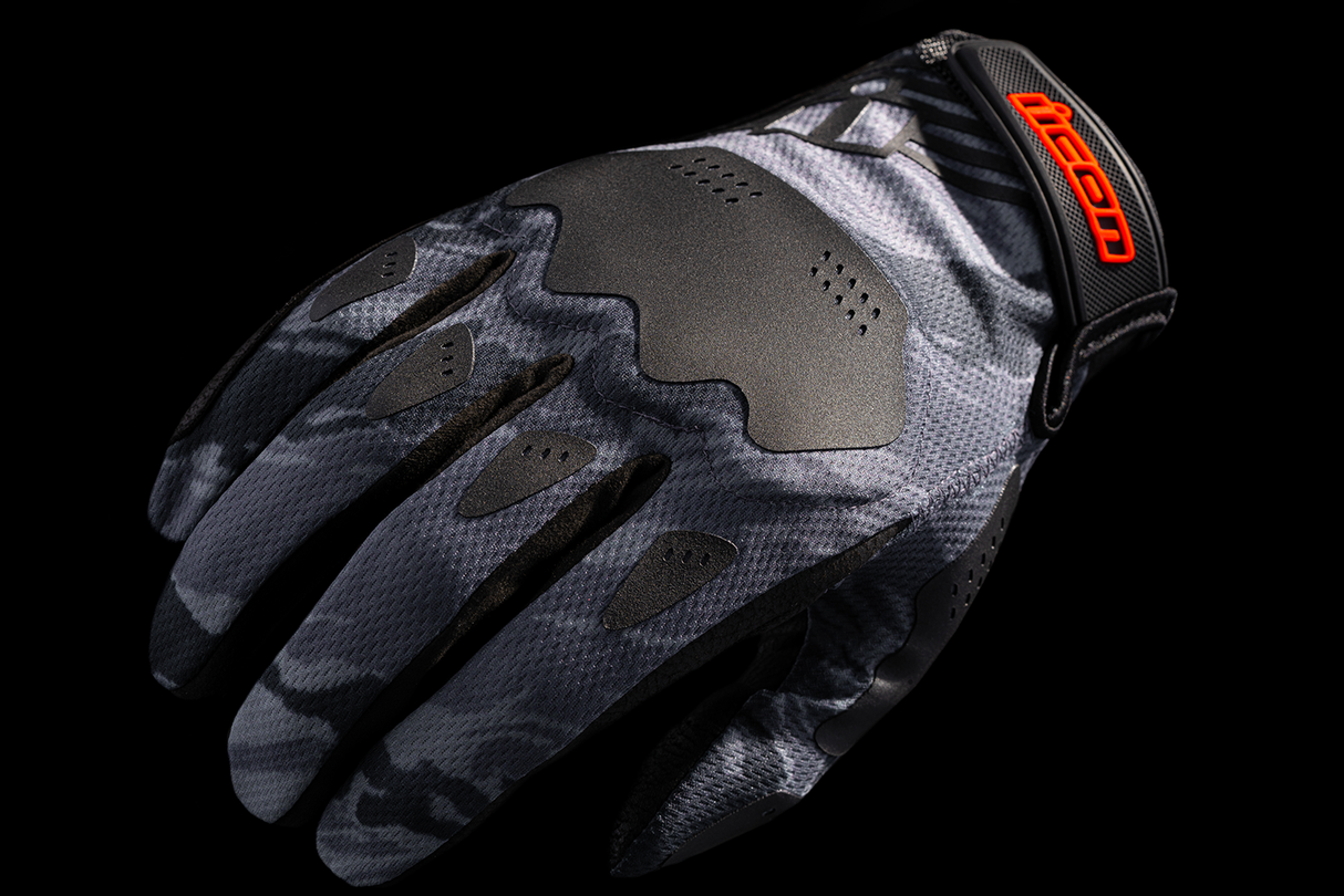 ICON Hooligan™ Tiger's Blood Gloves - Gray - Large 3301-4631