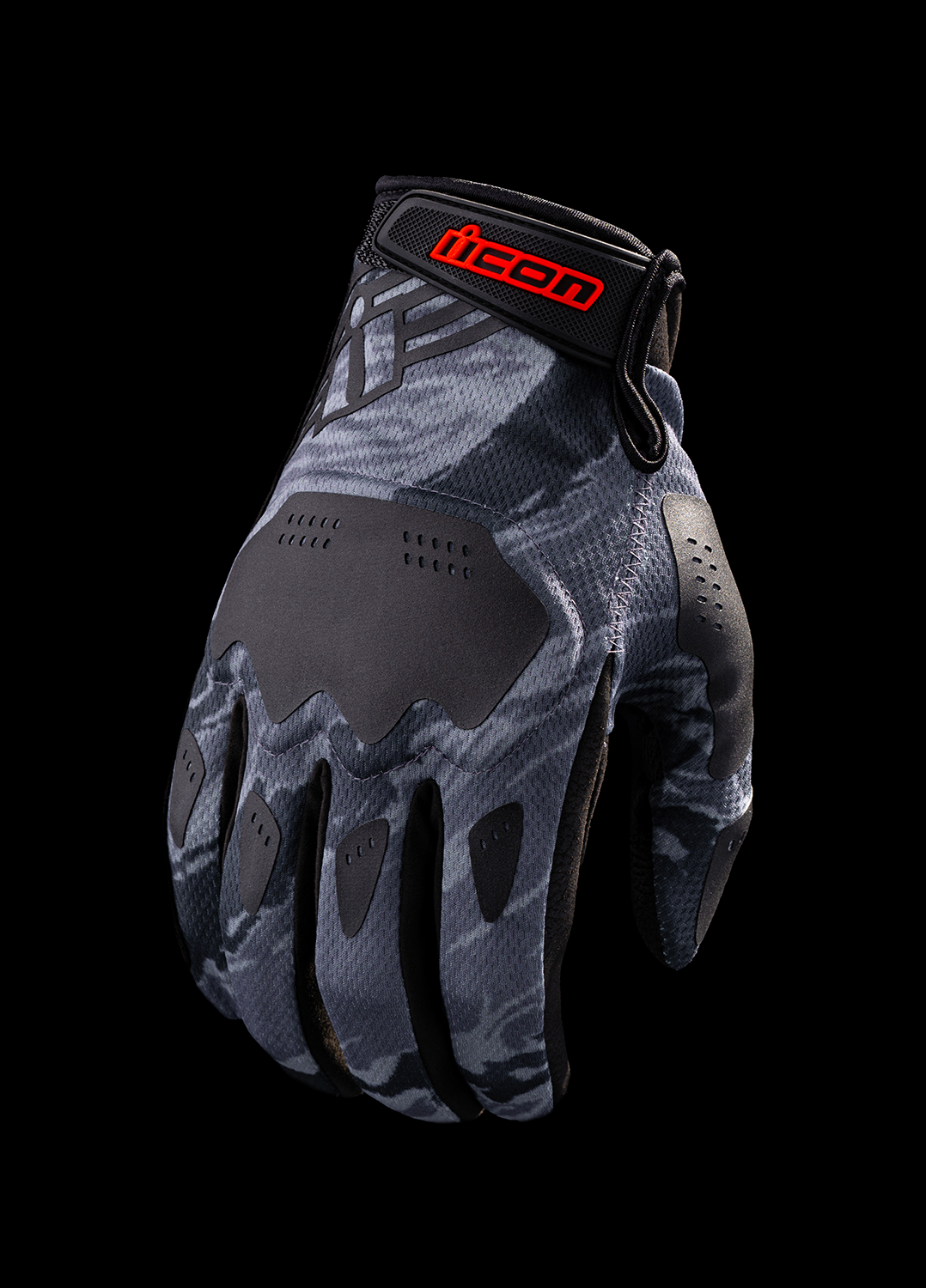 ICON Hooligan™ Tiger's Blood Gloves - Gray - Small 3301-4629