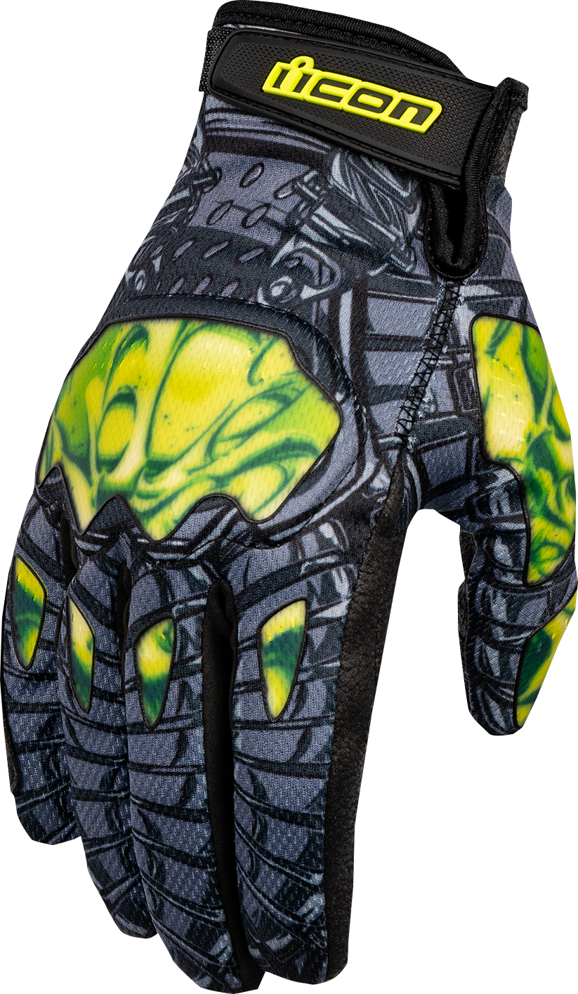 ICON Hooligan Outbreak™ Gloves - Green - XL 3301-4656