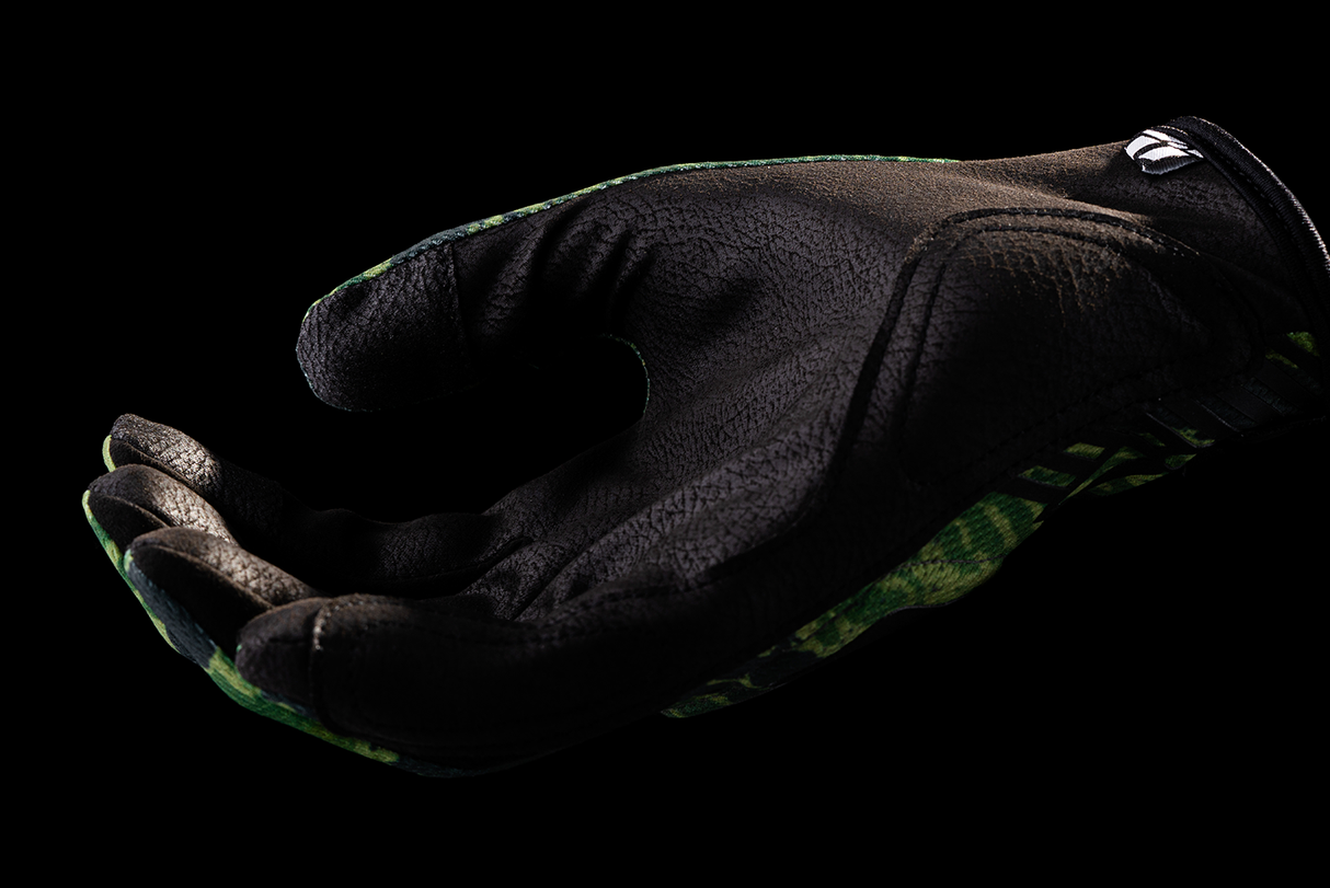ICON Hooligan™ Tiger's Blood Gloves - Green - Small 3301-4623