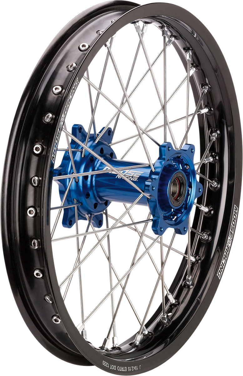 MOOSE RACING Wheel Assembly - SX-1 - Complete - Rear - Black Wheel/Blue Hub - 16x1.85 YR-18616-BKBU - Cycle City Outdoors