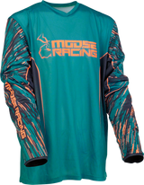 MOOSE RACING Youth Agroid Vented Jersey - Blue/Orange - Large 2912-2332 - Cycle City Outdoors