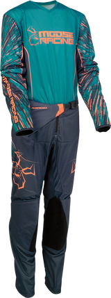 MOOSE RACING Youth Agroid Vented Jersey - Blue/Orange - Large 2912-2332 - Cycle City Outdoors