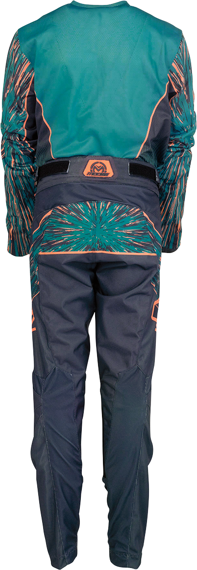 MOOSE RACING Youth Agroid Vented Jersey - Blue/Orange - Large 2912-2332 - Cycle City Outdoors