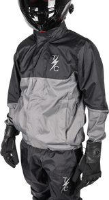 THRASHIN SUPPLY CO. Mission WP Rain Jacket - Black/Gray - Medium TMJ-11-09